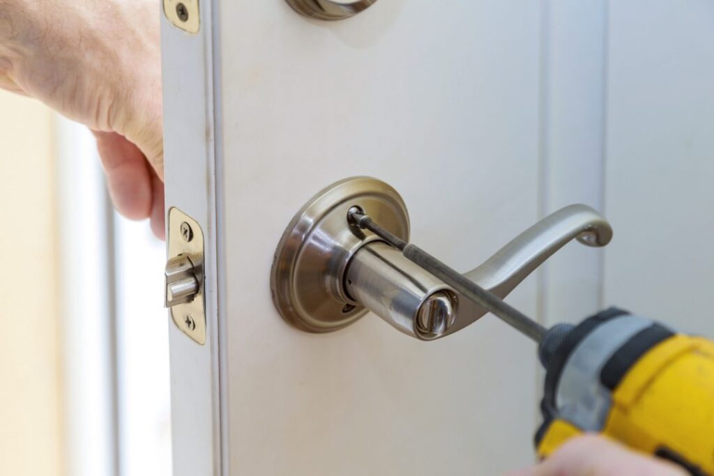 Installing new door lock